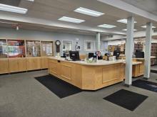 Circulation desk in the library